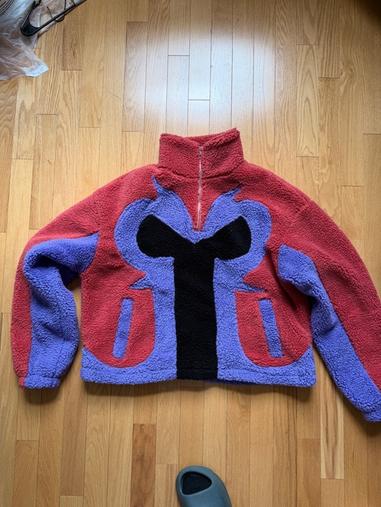 Other - Magneto Inspired Sherpa Zip Jacket in Red, Purple & Black